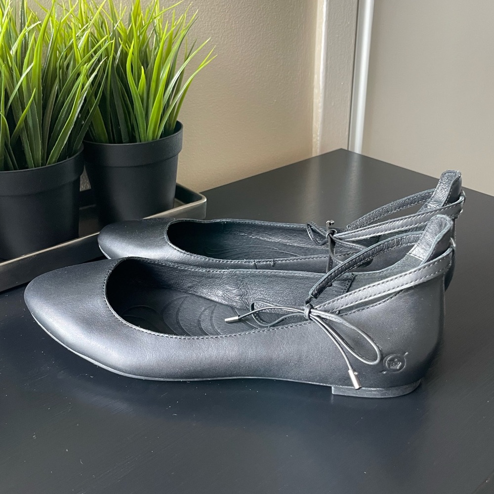 Born - Ballet Flat - Ankle Tie Strap